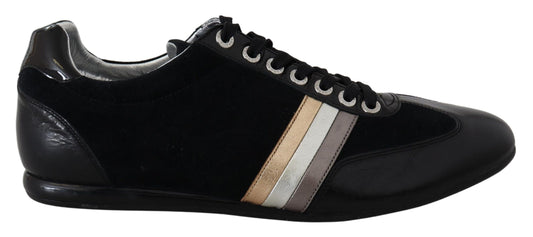 Dolce &amp; Gabbana Elegante Sport-Sneaker aus schwarzem Leder