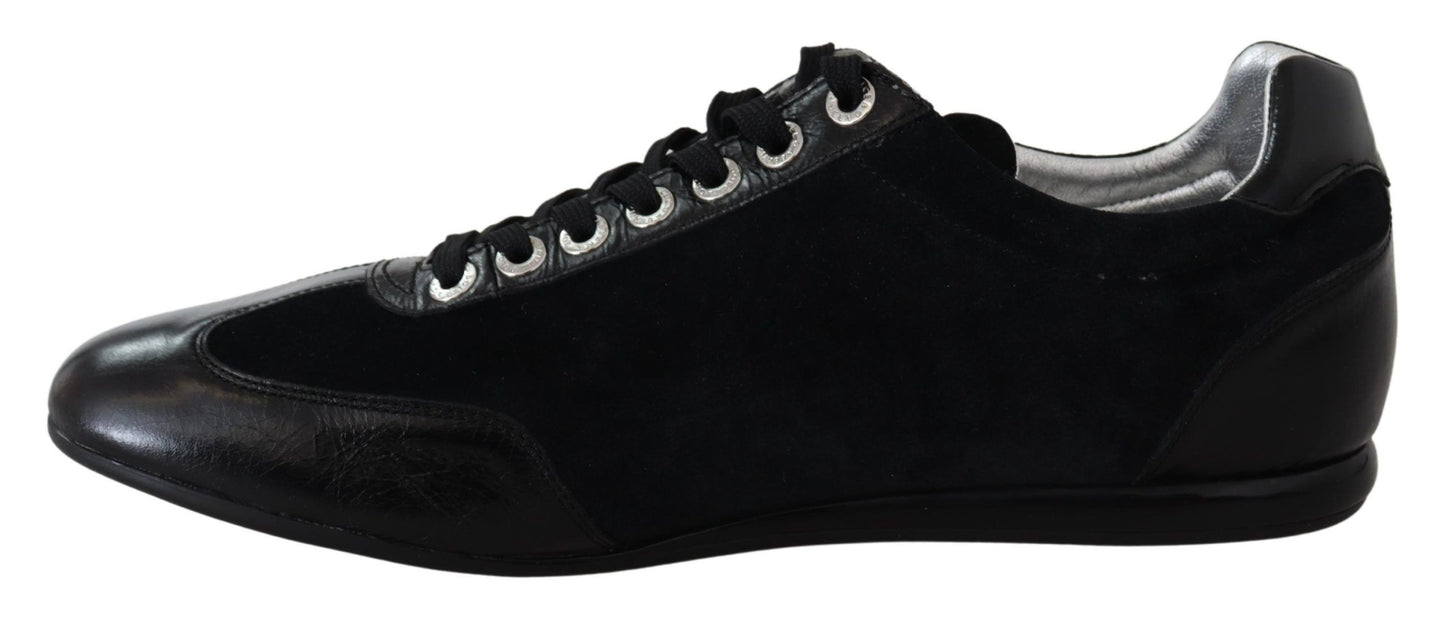 Dolce &amp; Gabbana Elegante Sport-Sneaker aus schwarzem Leder