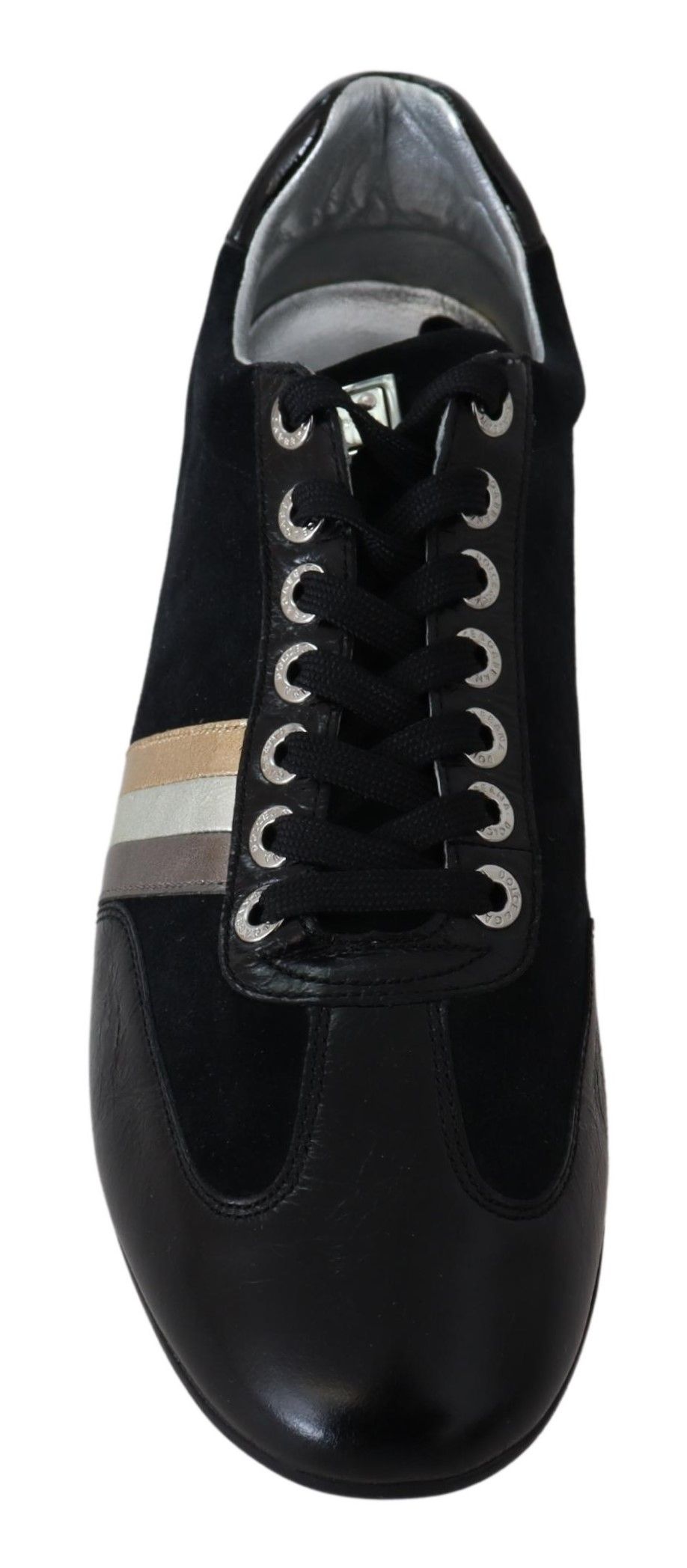 Dolce &amp; Gabbana Elegante Sport-Sneaker aus schwarzem Leder