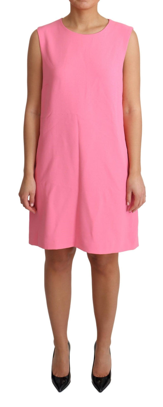 Dolce &amp; Gabbana Pink Shift Sleeveless Knee Length Dress