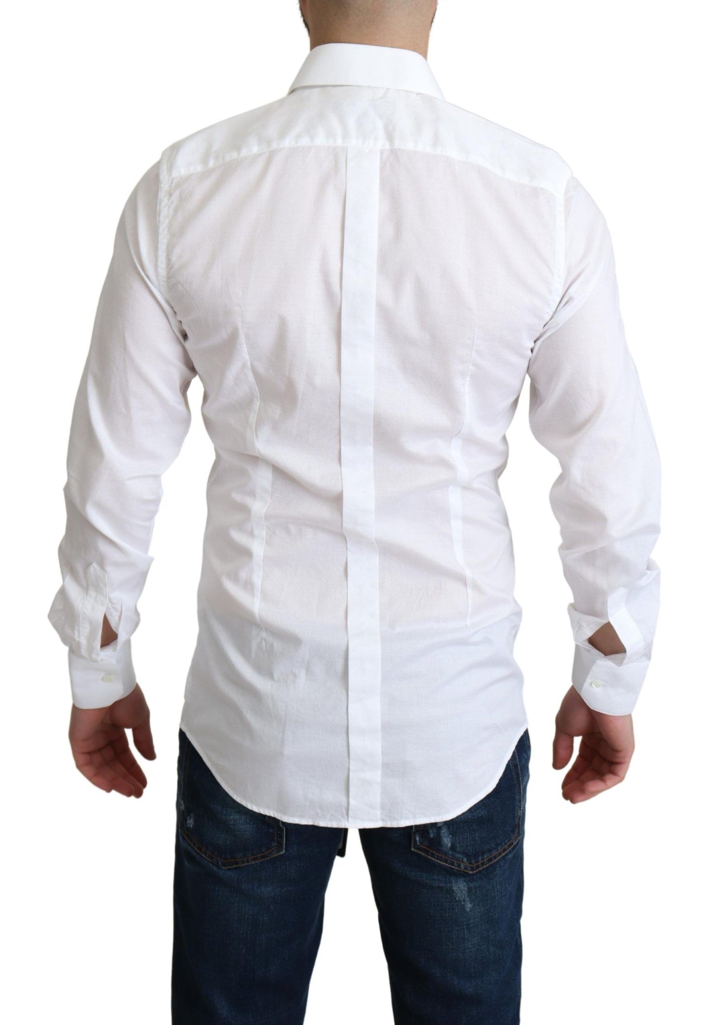 Dolce &amp; Gabbana White Cotton Long Sleeves Formal Shirt