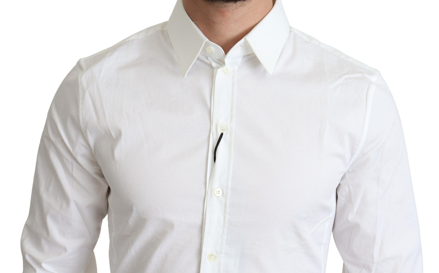 Dolce &amp; Gabbana White Cotton Stretch Men Formal SICILY Shirt