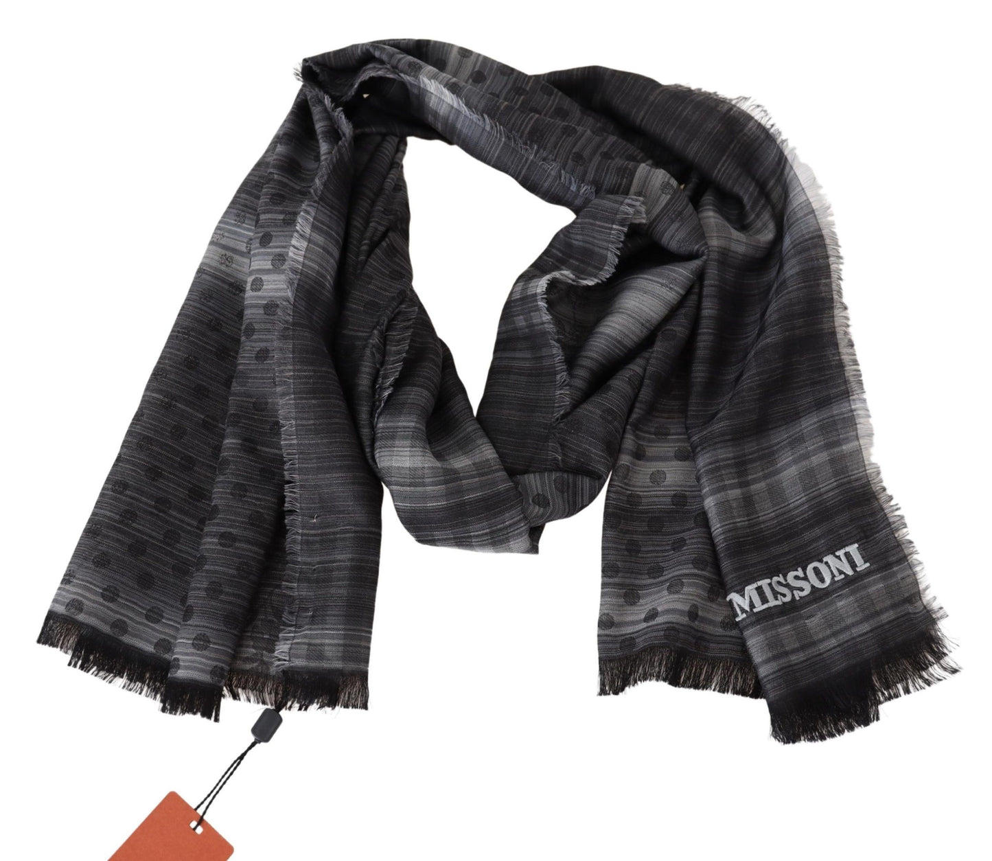 Missoni Elegant Wool Silk Polka Dot Scarf