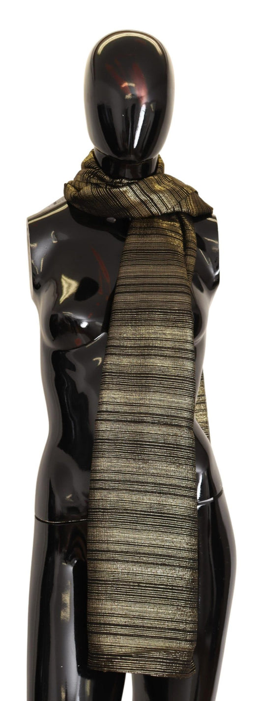 Dolce & Gabbana Elegant Gold Silk Blend Scarf