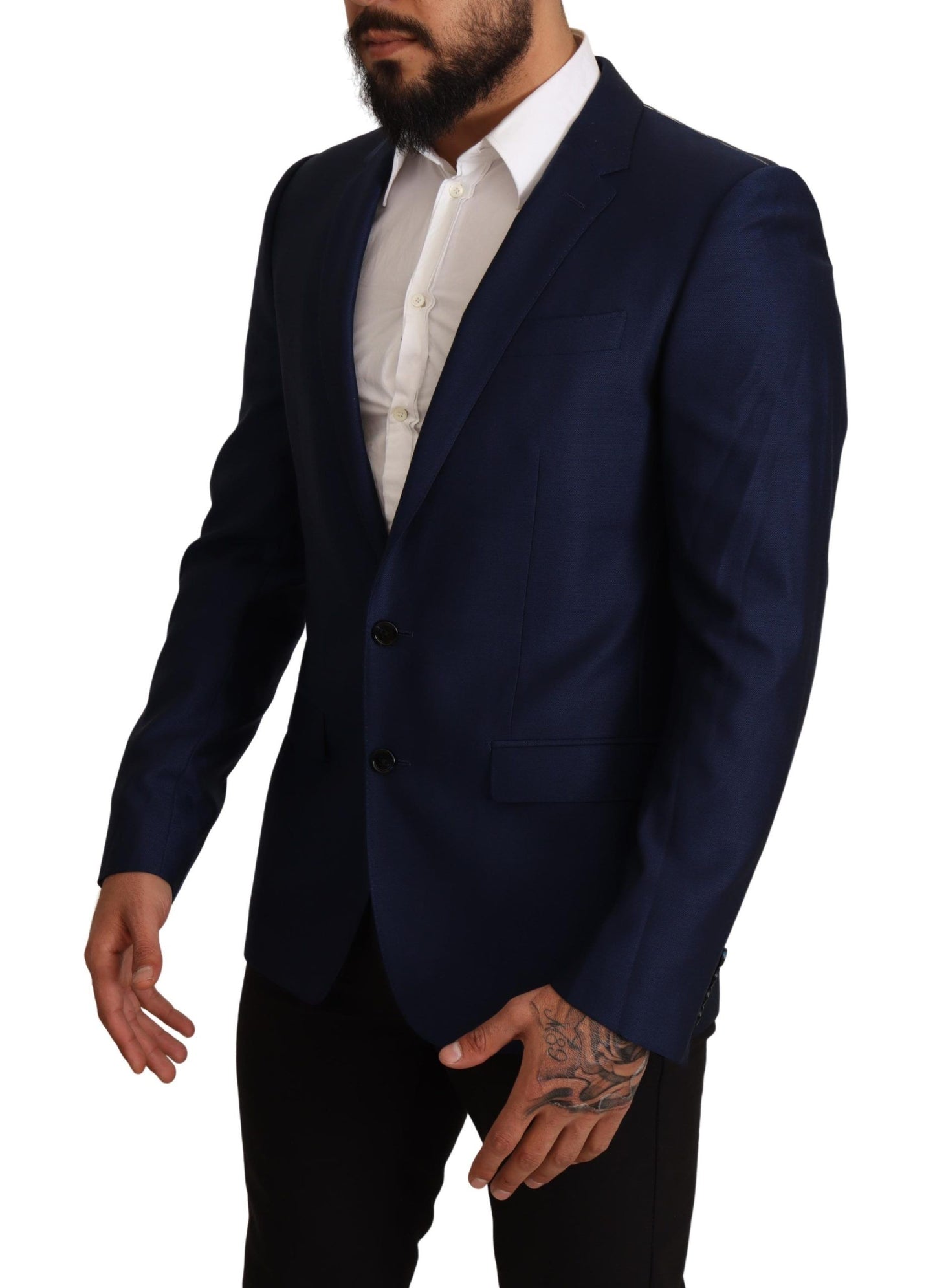 Dolce &amp; Gabbana Navy Blue Slim Fit Jacket MARTINI Blazer