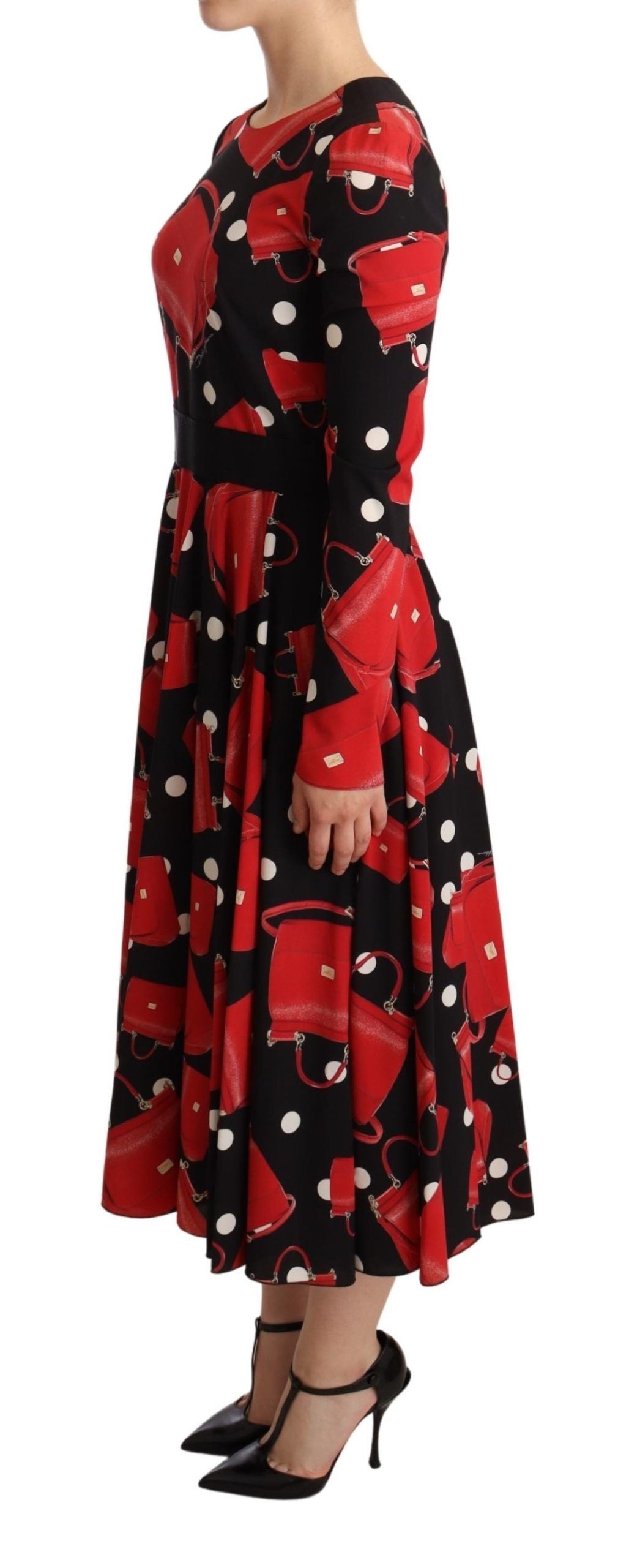 Dolce &amp; Gabbana – Elegantes, ausgestelltes Midikleid mit Sizilien-Print