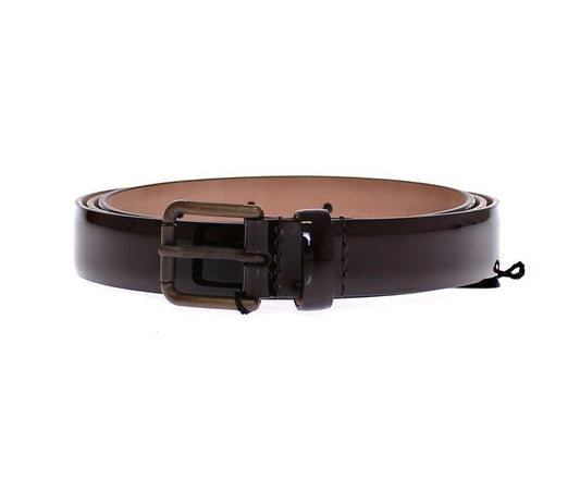 Dolce &amp; Gabbana Brown Leather Logo Belt Belt Belt