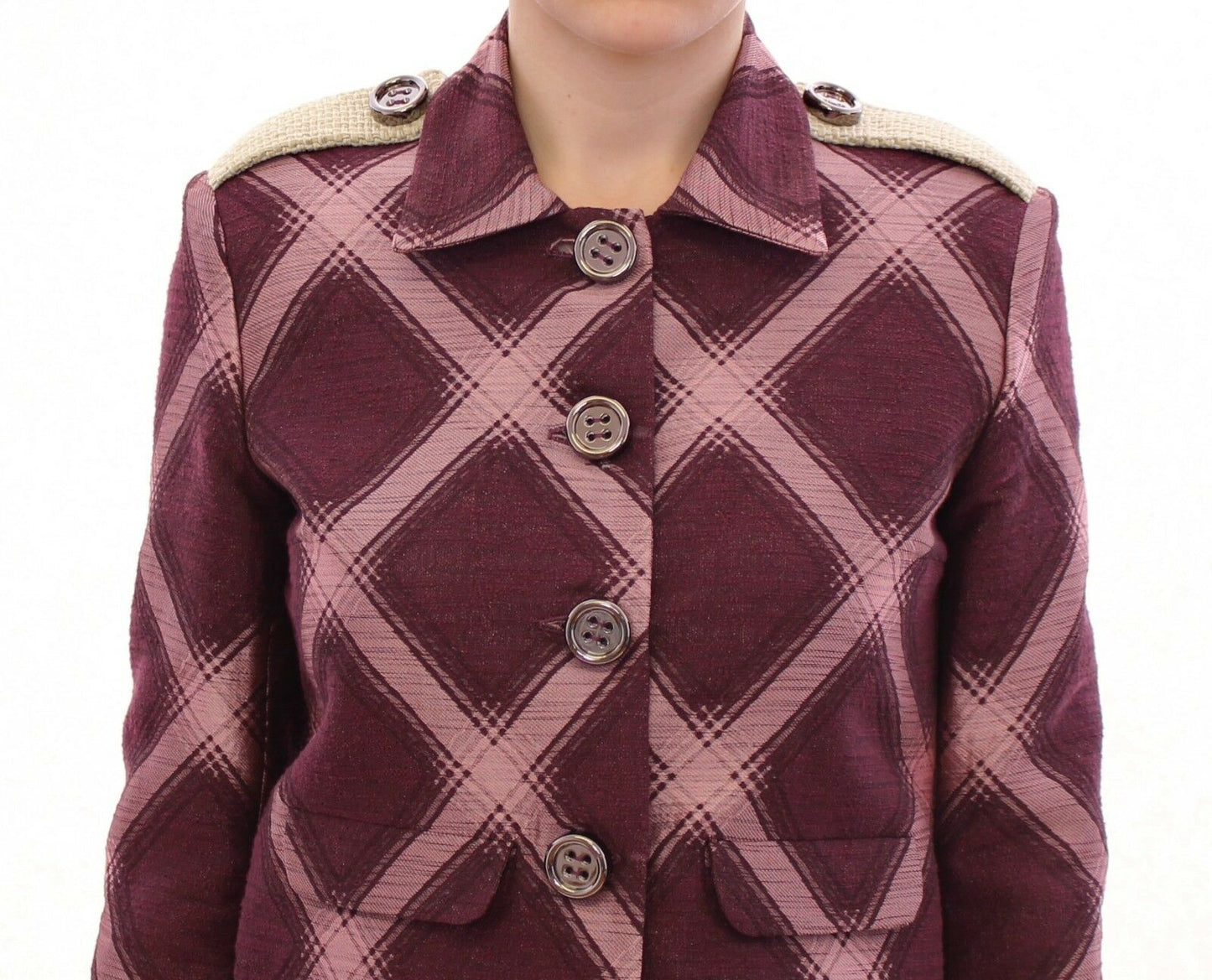 Elegante Jacke mit mehrfarbigem Karomuster von House of Holland