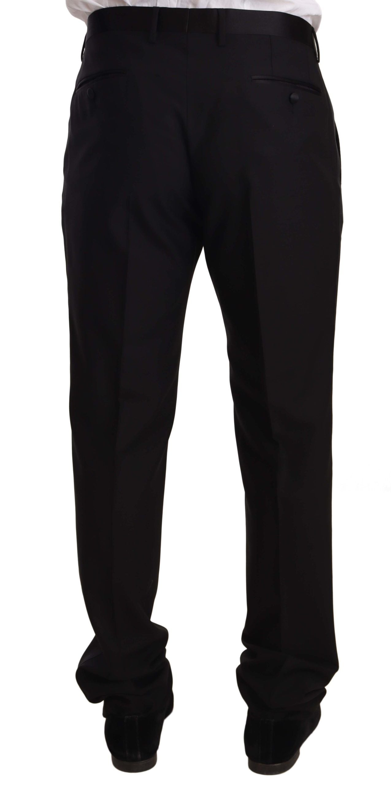 Dolce &amp; Gabbana Elegante schwarze Skinny-Smokinghose