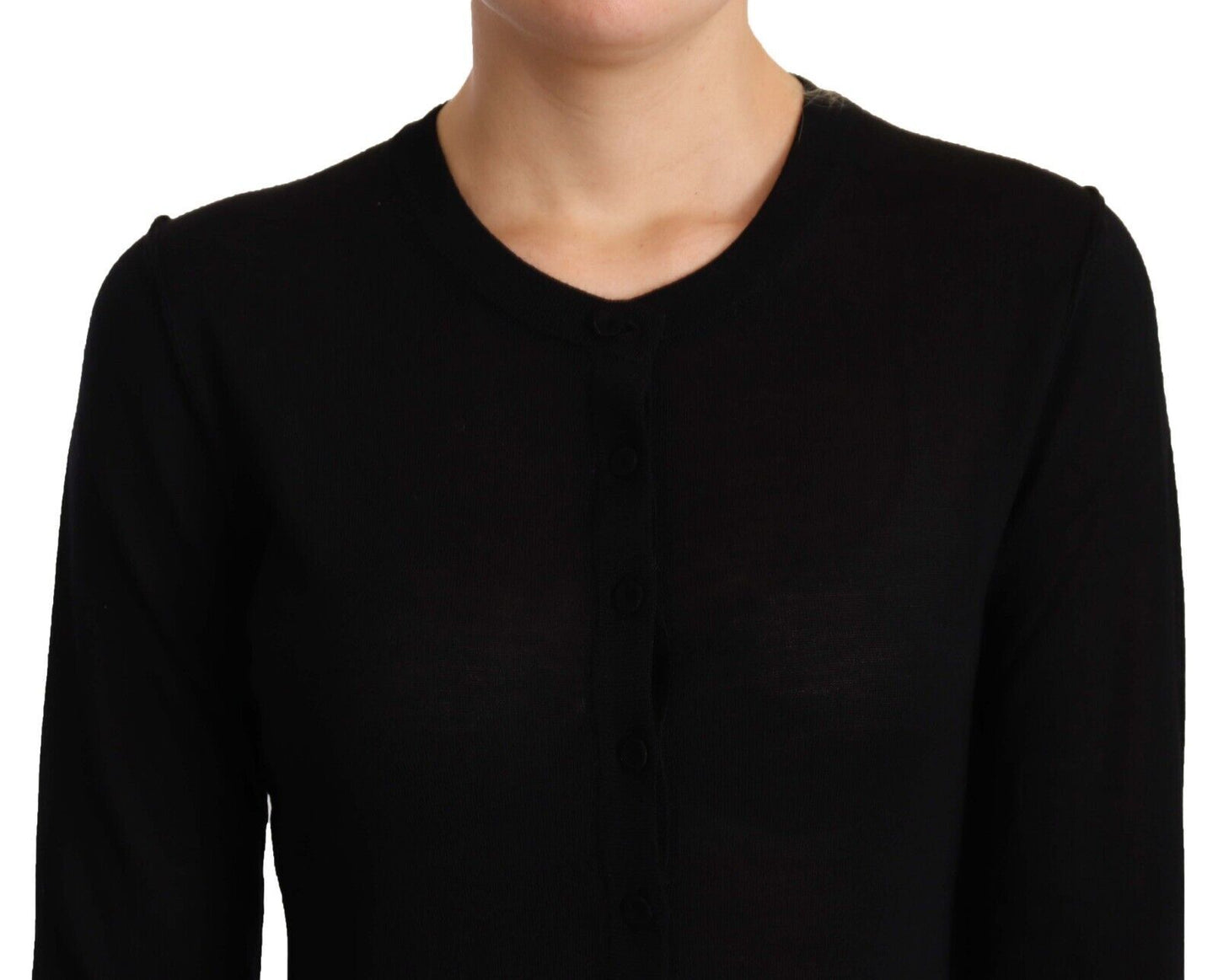 Dolce &amp; Gabbana Black Crewneck Pullover STAFF Sweater Wool