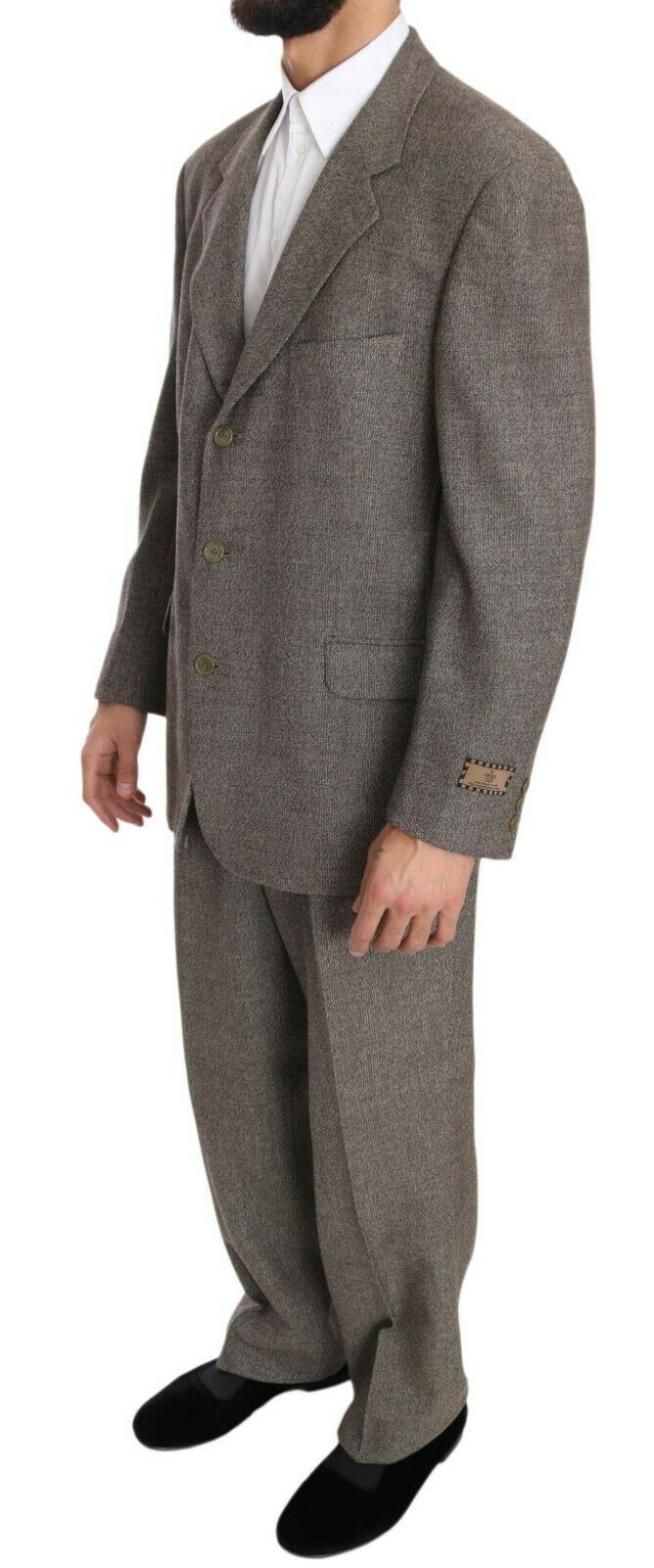 Fendi Brown Wool Regular Single Breasted Suit