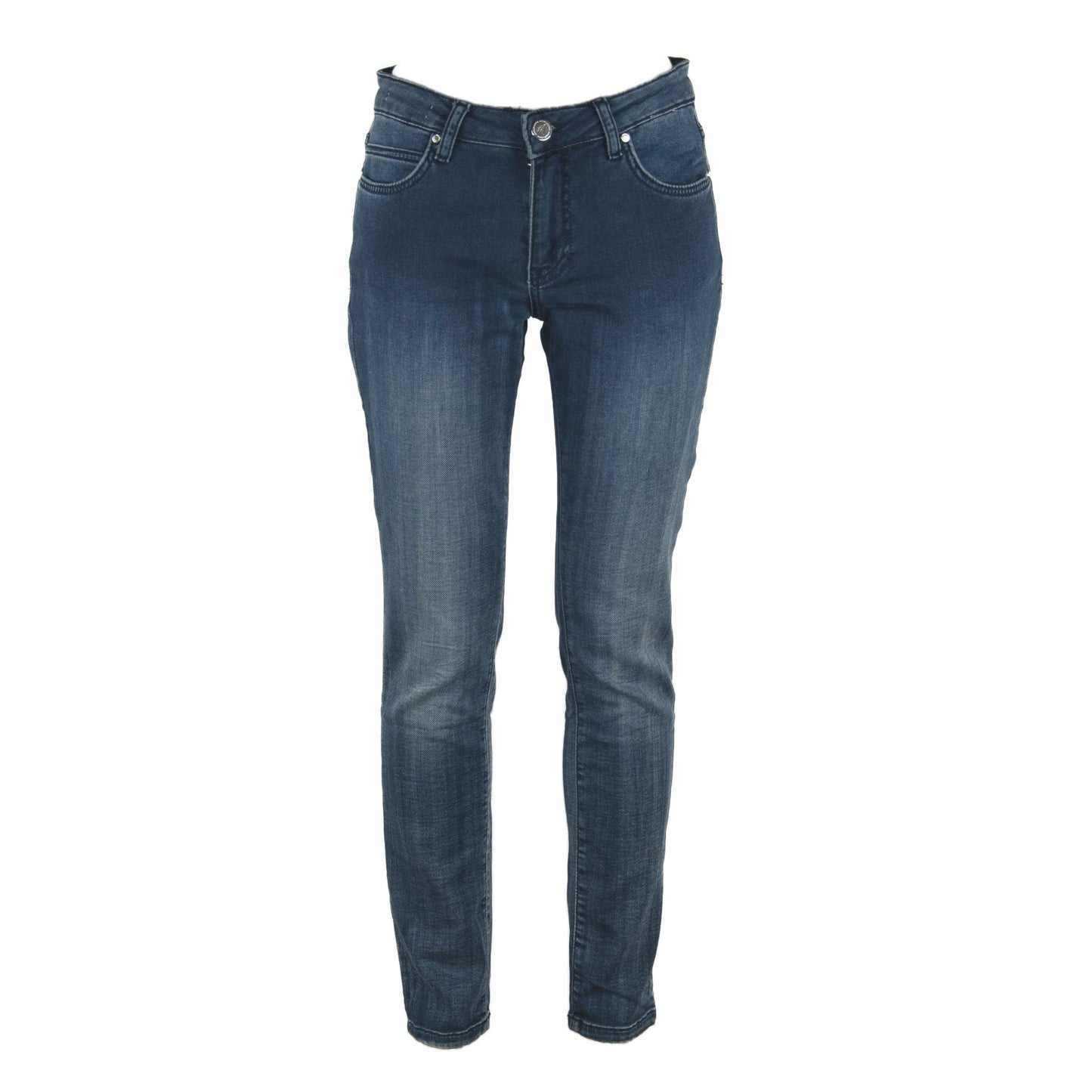 Maison Espin Blue Cotton Jeans &amp; Pant