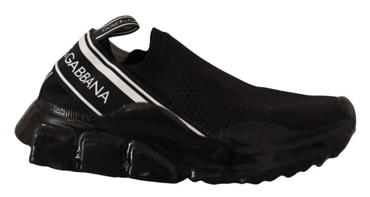 Schicke schwarze Sorrento-Slip-On-Sneaker von Dolce &amp; Gabbana