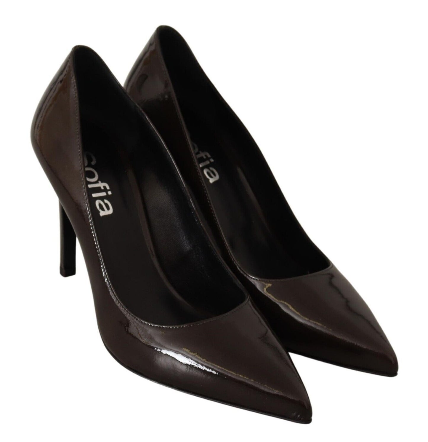 Sofia Elegante braune Leder-Pumps mit Absatz