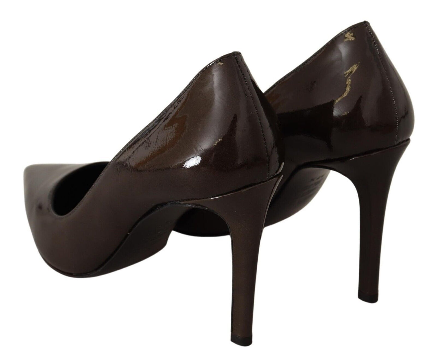 Sofia Elegante braune Leder-Pumps mit Absatz