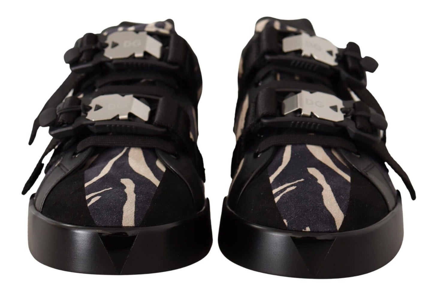 Dolce &amp; Gabbana Zebra-Wildleder-Low-Top-Modesneaker