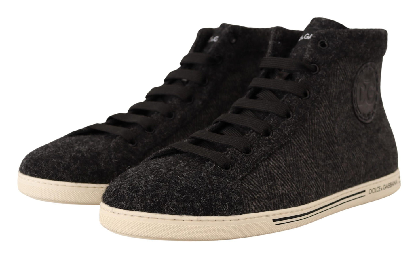 Dolce &amp; Gabbana – Elegante High-Top-Sneaker aus Baumwolle/Wolle