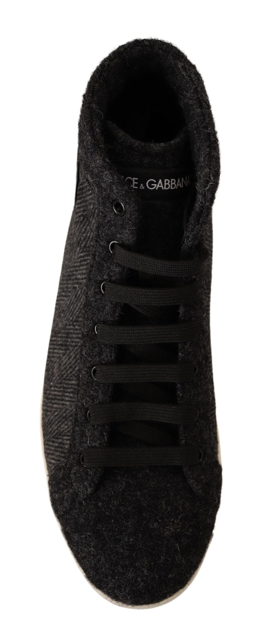 Dolce &amp; Gabbana – Elegante High-Top-Sneaker aus Baumwolle/Wolle