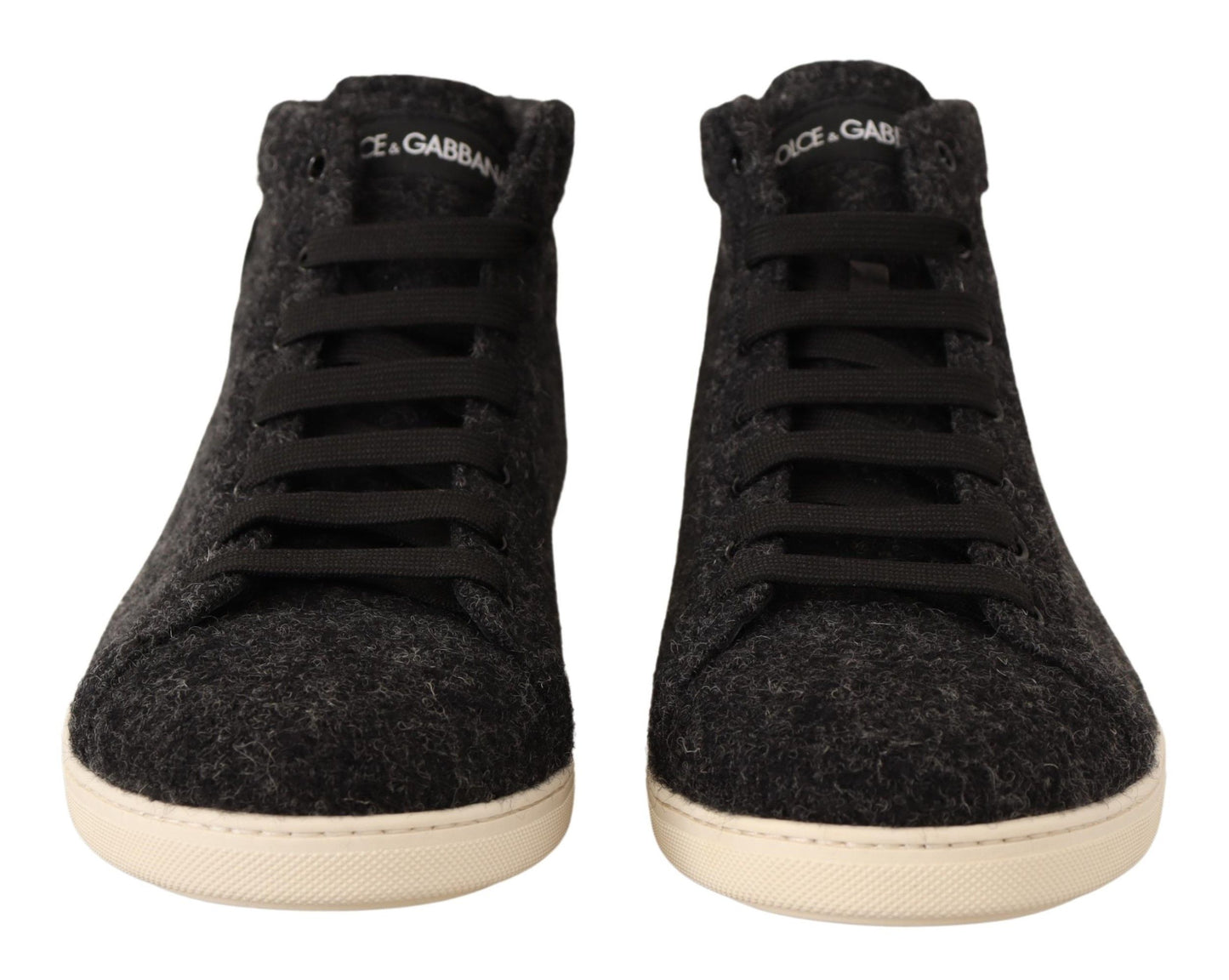 Dolce &amp; Gabbana – Elegante High-Top-Sneaker aus Baumwolle/Wolle