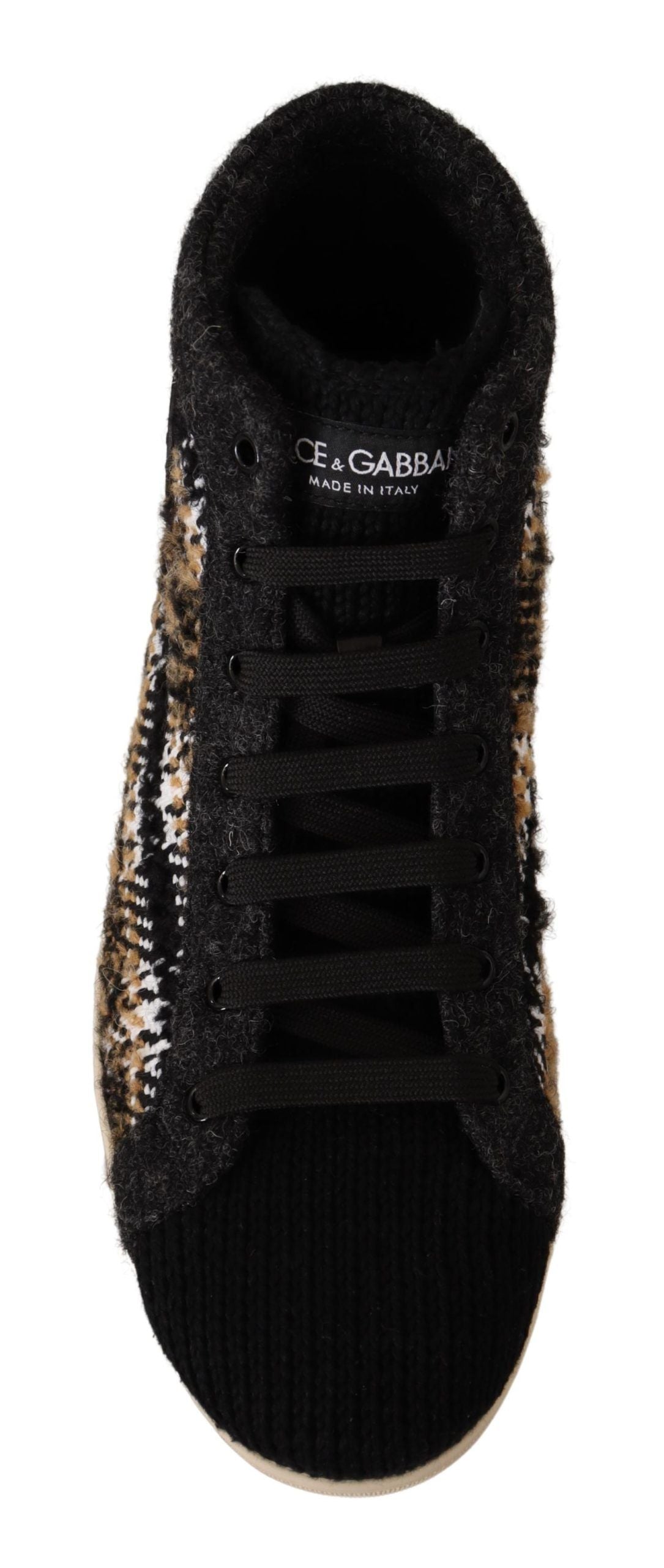 Beige High-Top-Modesneaker von Dolce &amp; Gabbana