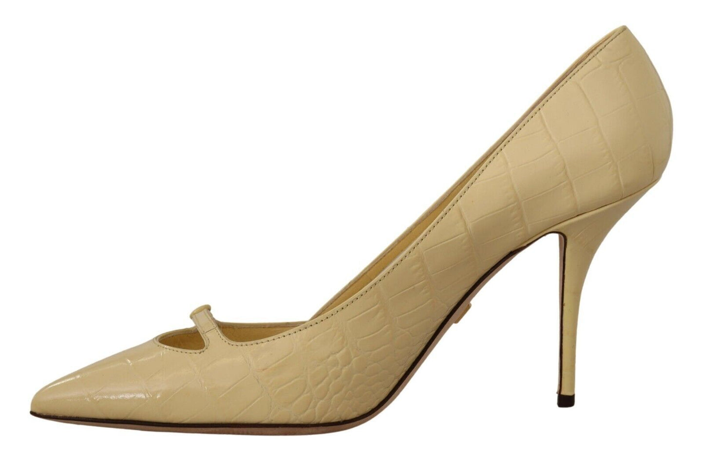 Dolce &amp; Gabbana Schicke Lederpumps mit spitzer Zehenpartie in Sonnenscheingelb