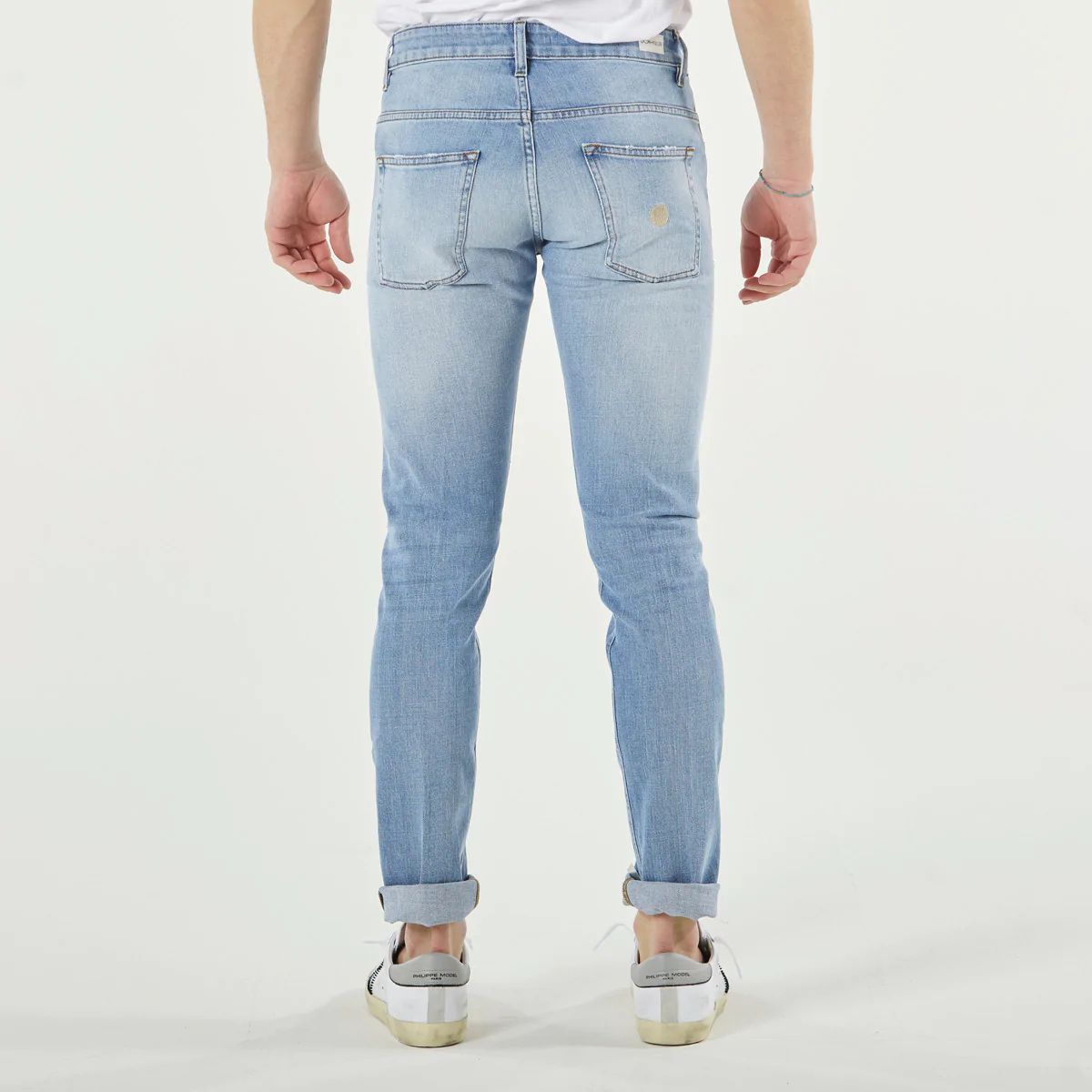 Don The Fuller Light Blue Cotton Jeans &amp; Pant