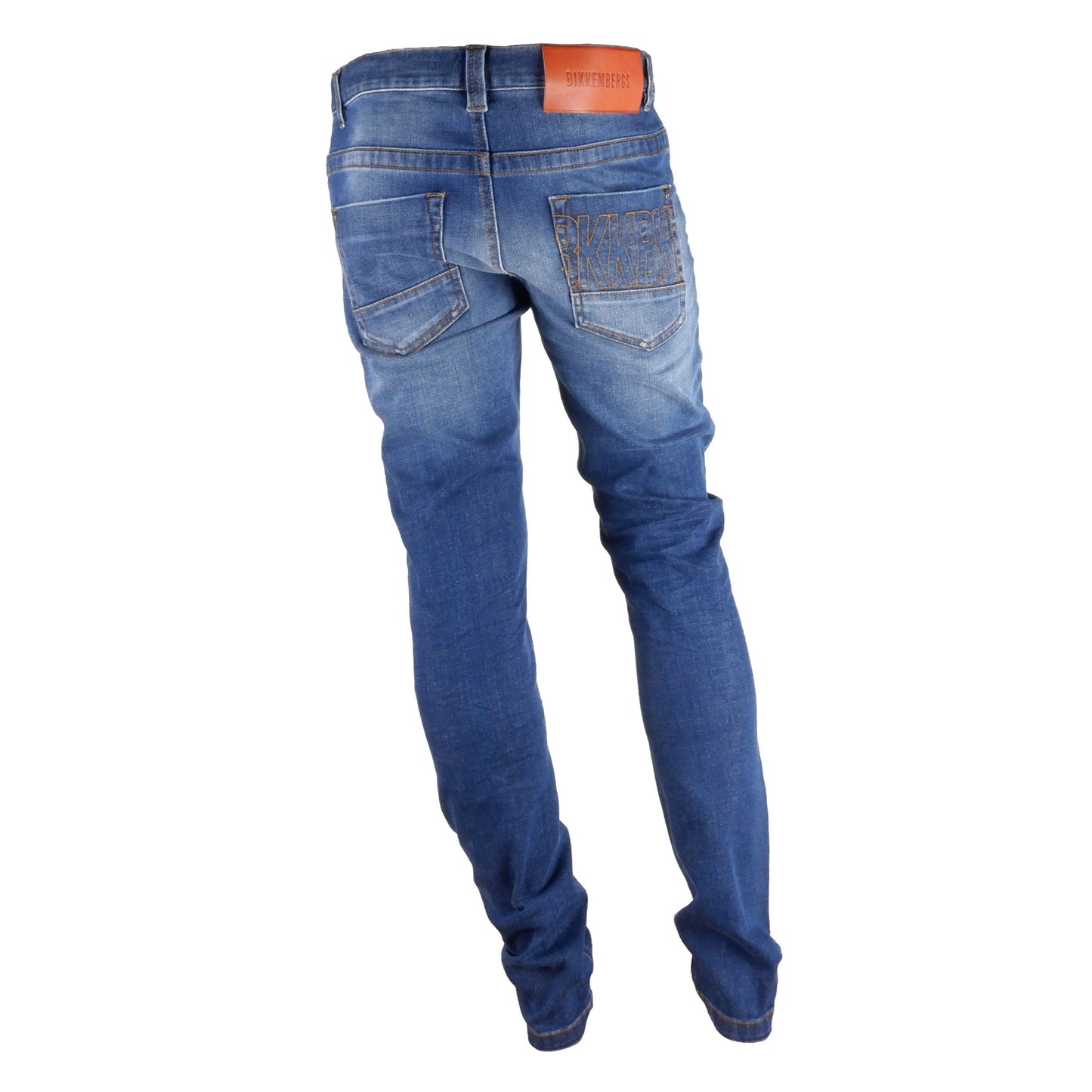 Bikkembergs schlanke dunkelblaue Jeans mit normaler Passform