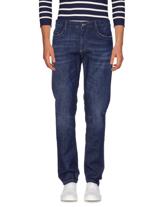 Bikkembergs schlanke dunkelblaue Jeans mit normaler Passform