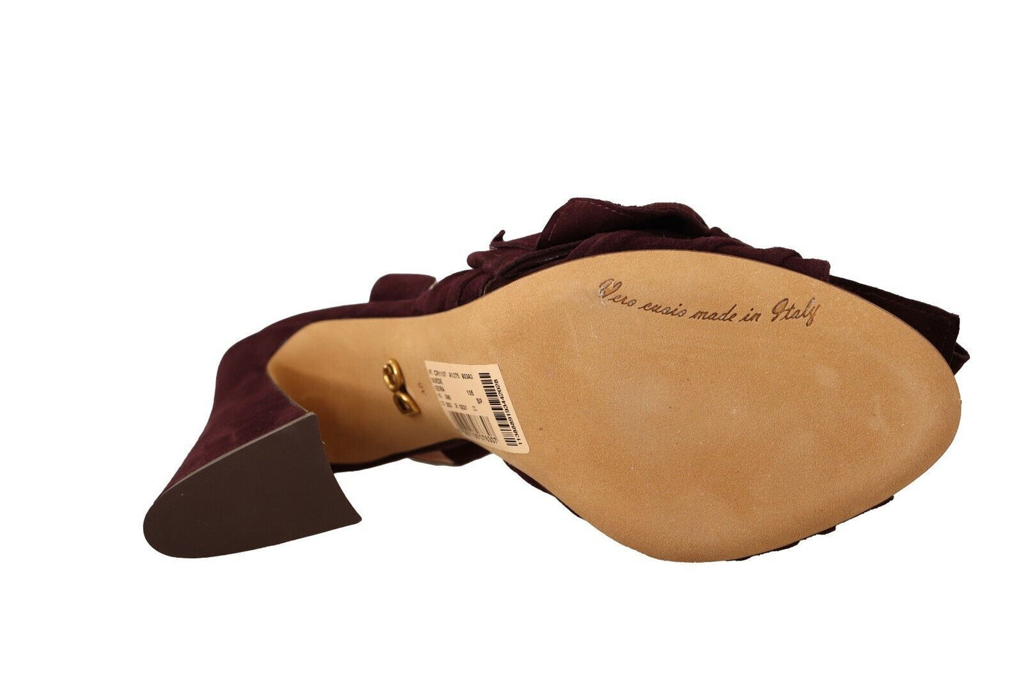 Dolce &amp; Gabbana Elegante lila Wildleder-Sandaletten