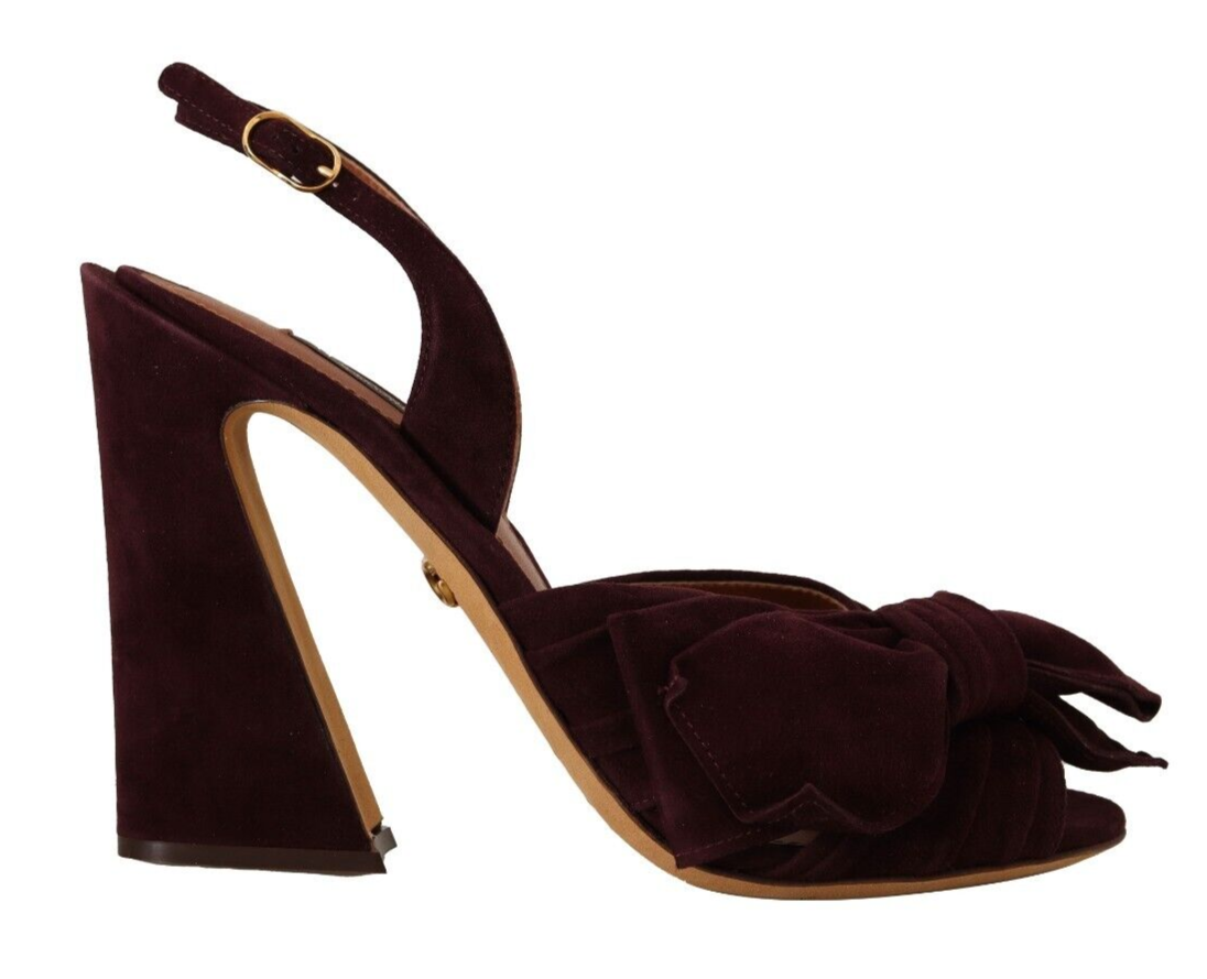 Dolce &amp; Gabbana Elegante lila Wildleder-Sandaletten