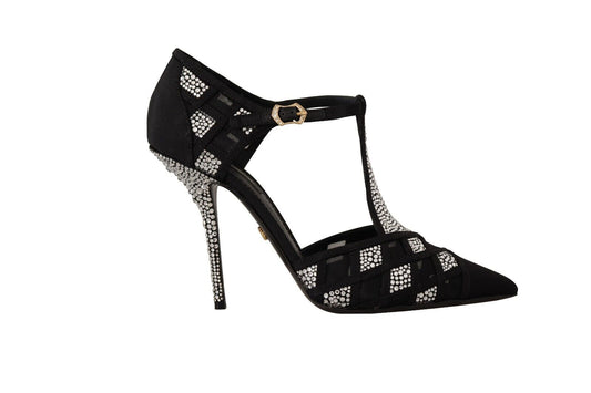 Elegante, mit Kristallen verzierte Wildlederpumps von Dolce &amp; Gabbana