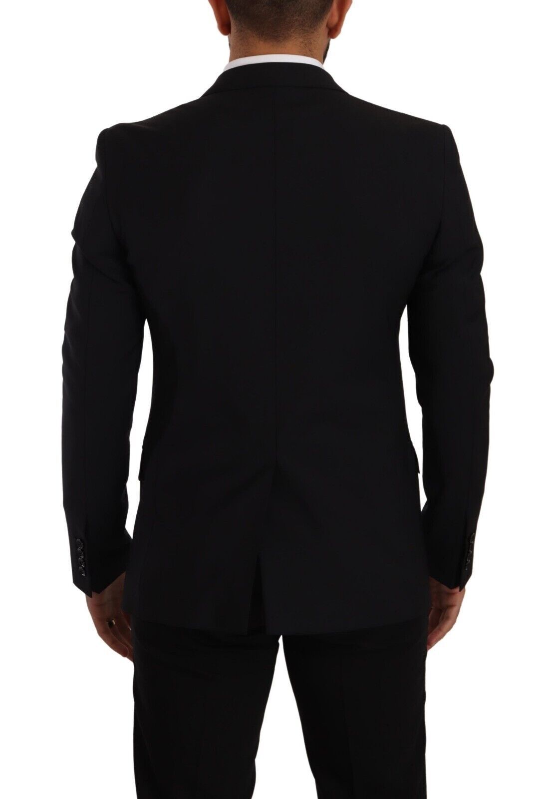 Dolce &amp; Gabbana Eleganter schwarzer Martini Slim Fit Blazer und Weste