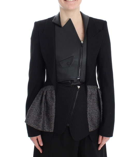 KAALE SUKTAE Elegant Monochrome Zippered Blazer Jacket