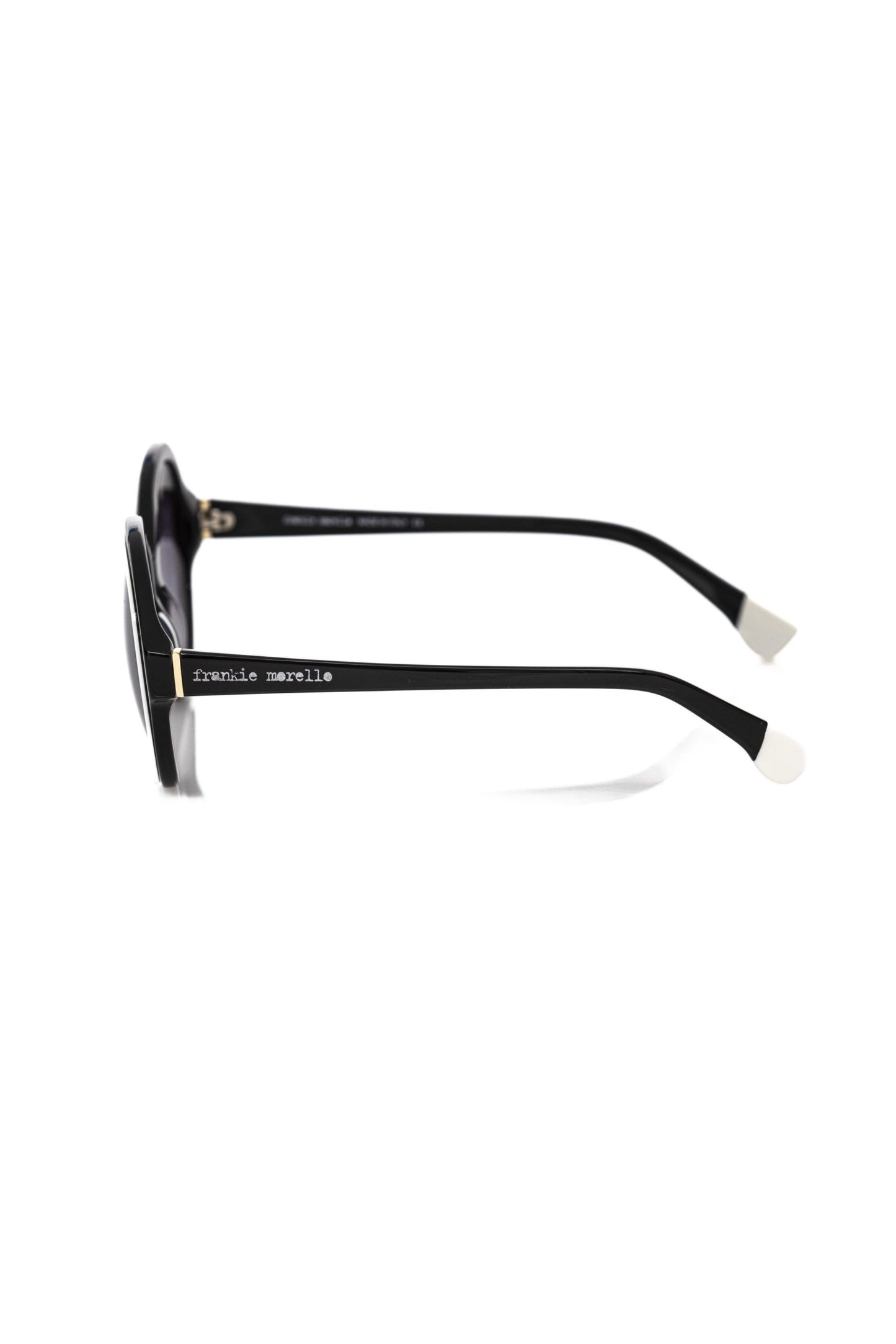 Frankie Morello Black Acetate Women Sunglass