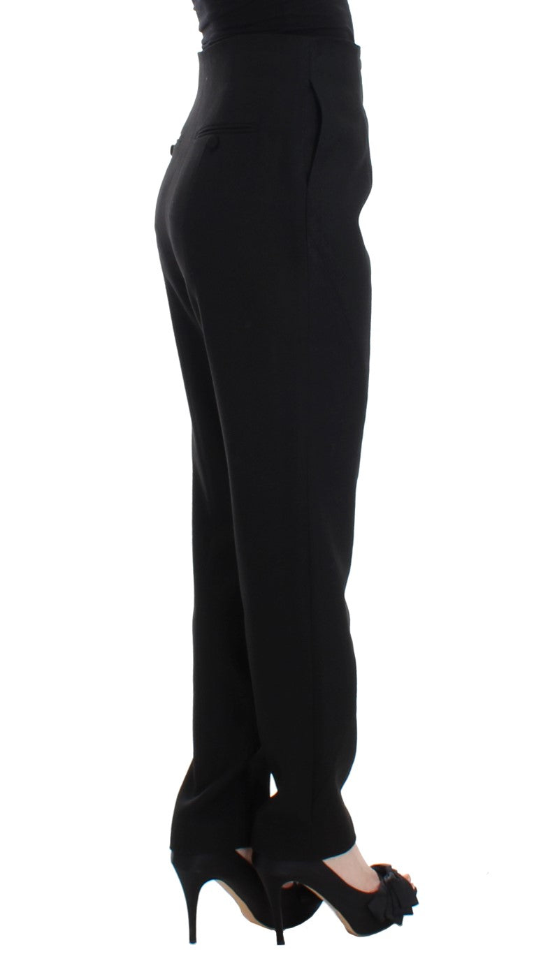 KAALE SUKTAE Elegante schwarze Hose mit hoher Taille