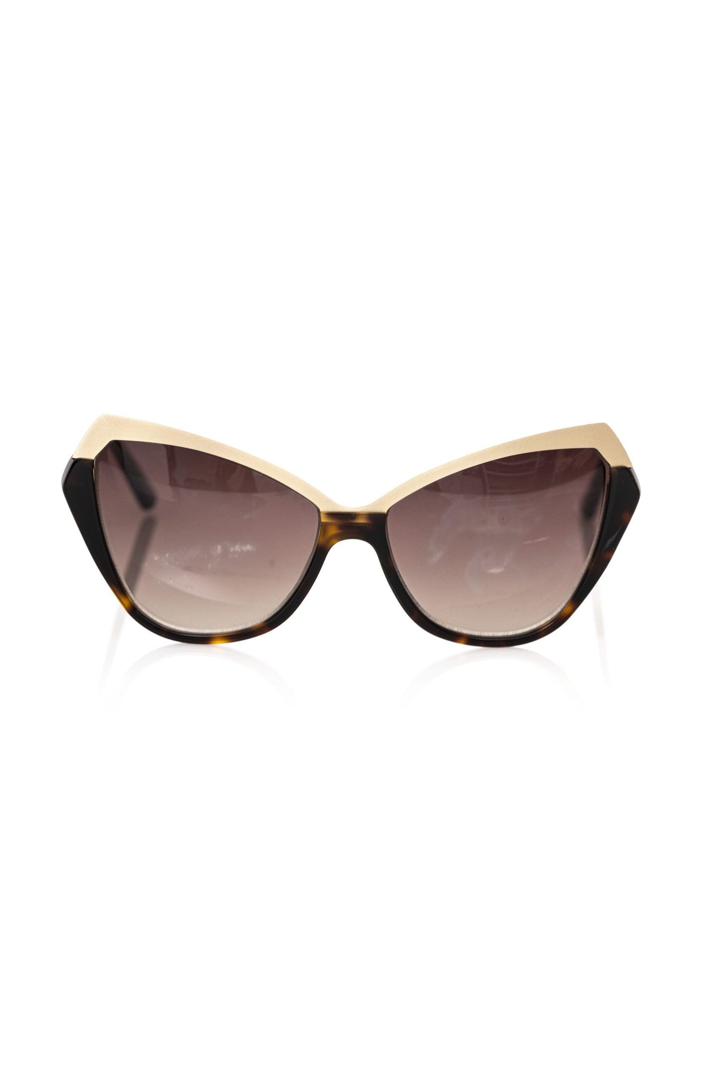 Frankie Morello Schicke Cat-Eye-Sonnenbrille mit goldenen Akzenten