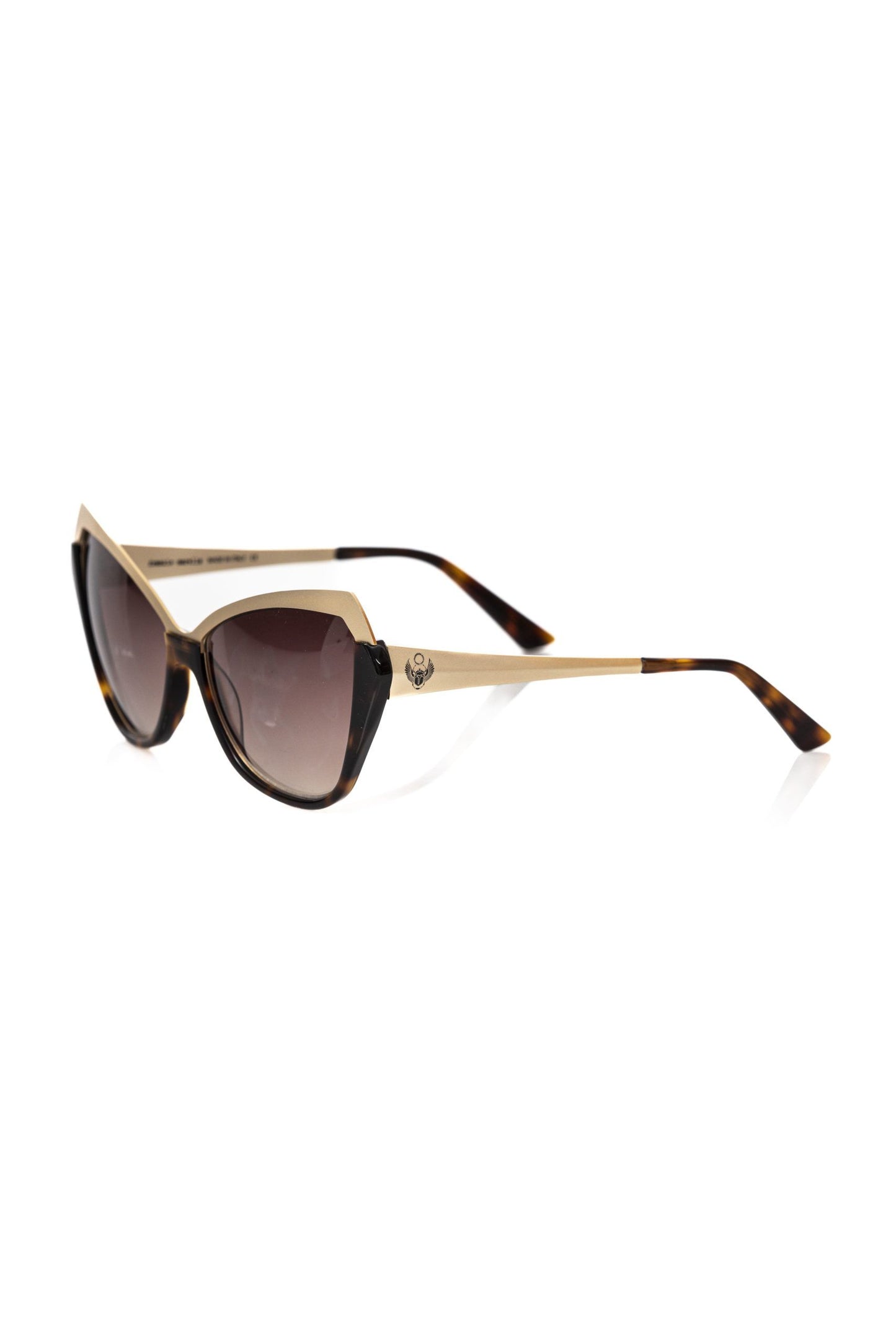 Frankie Morello Schicke Cat-Eye-Sonnenbrille mit goldenen Akzenten