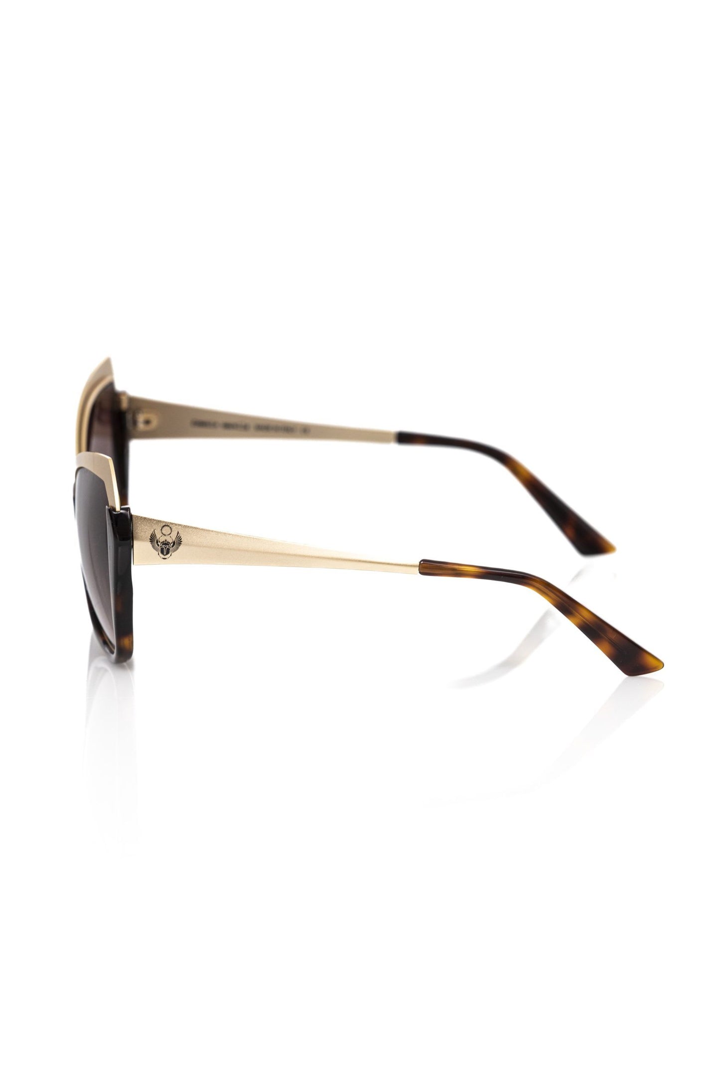 Frankie Morello Schicke Cat-Eye-Sonnenbrille mit goldenen Akzenten