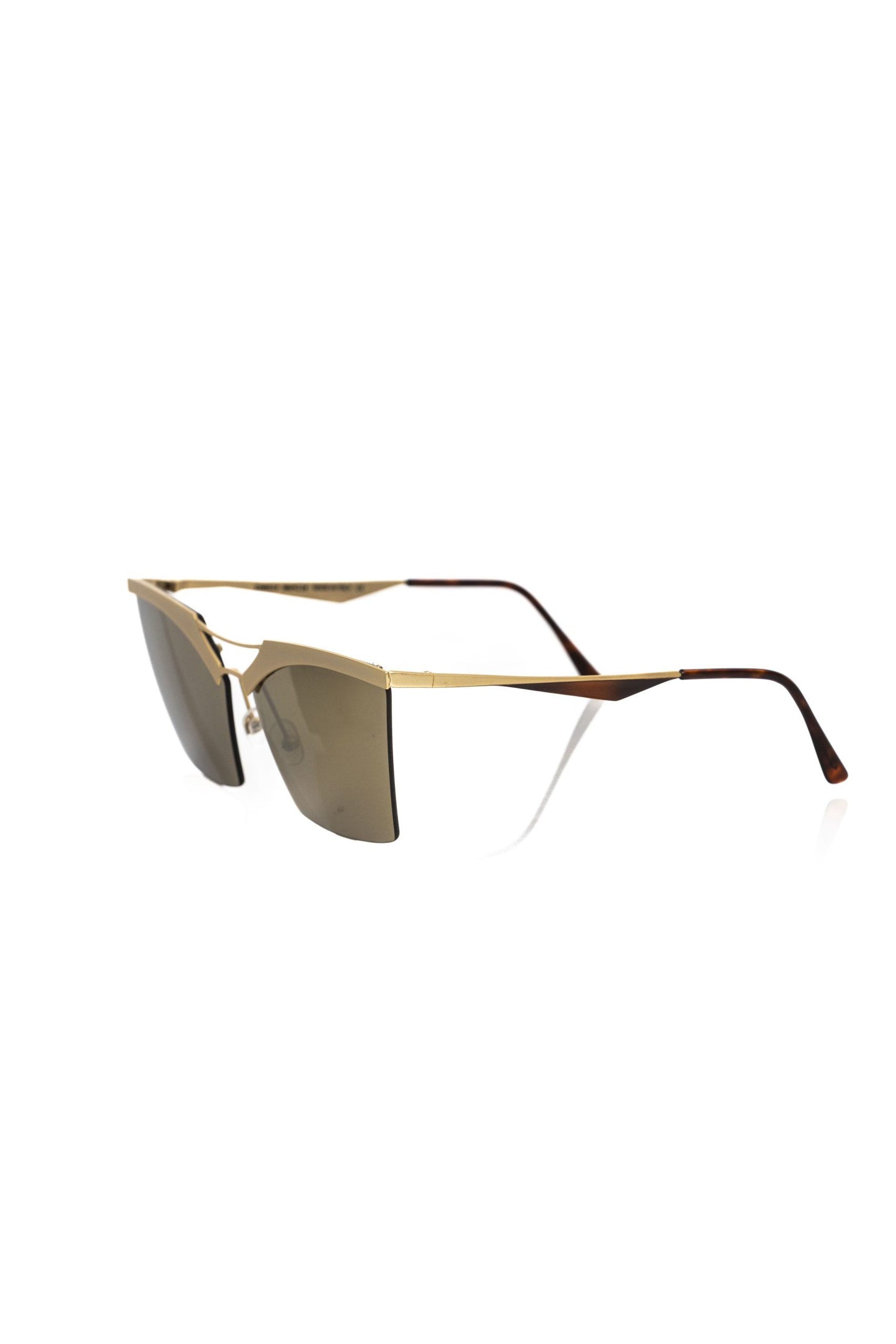 Frankie Morello Schicke goldfarbene Clubmaster-Sonnenbrille