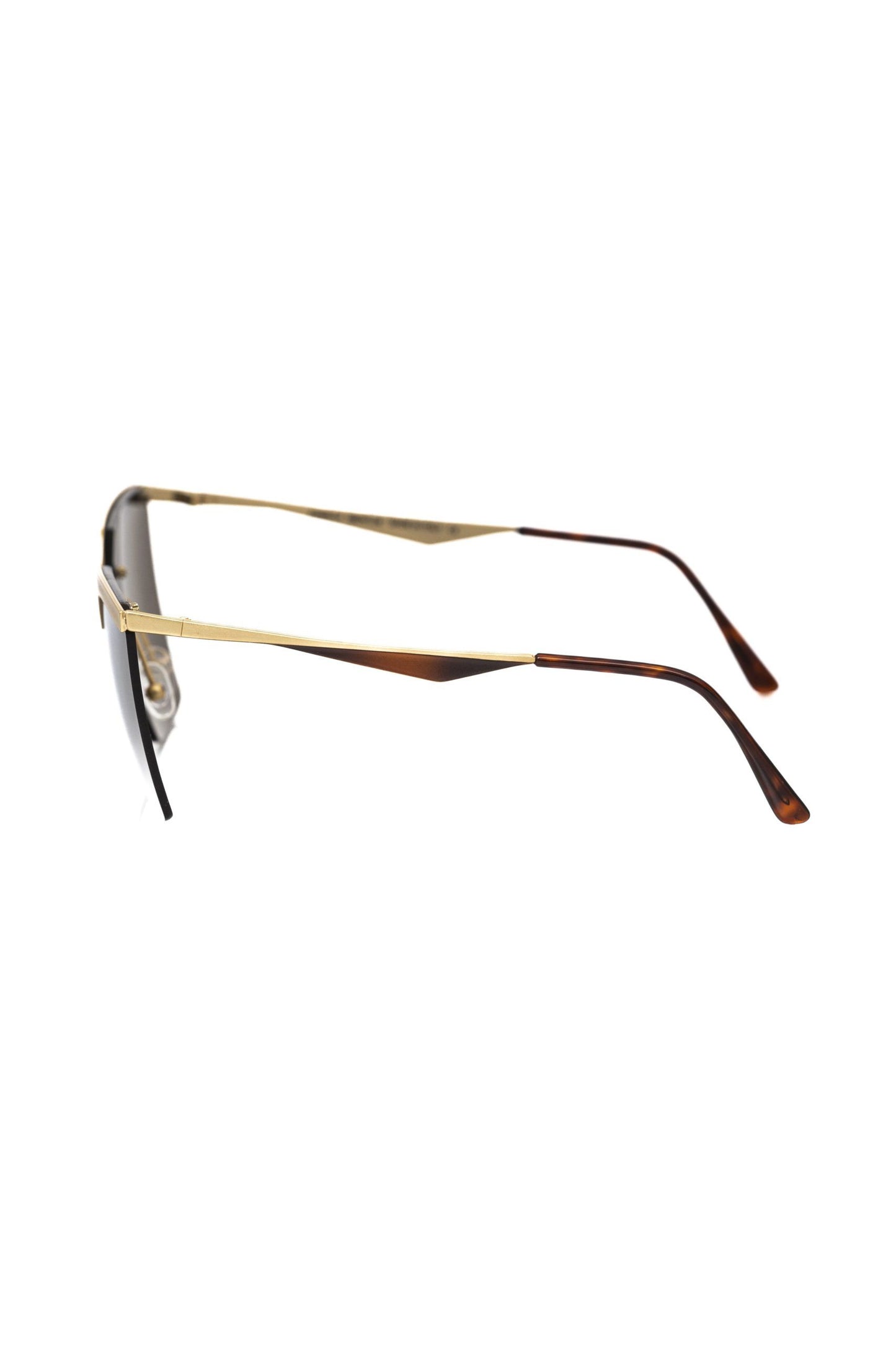 Frankie Morello Schicke goldfarbene Clubmaster-Sonnenbrille