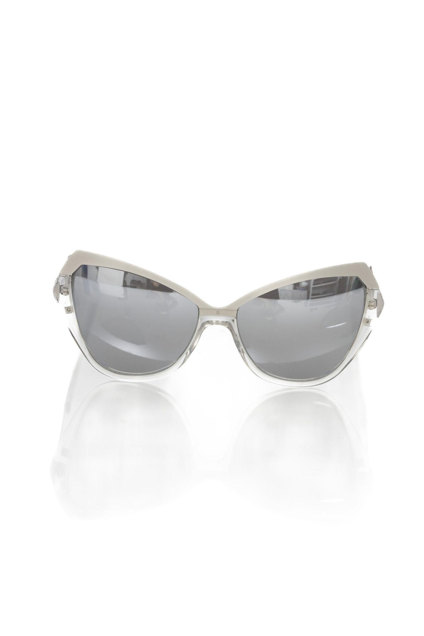 Frankie Morello Schicke Cat-Eye-Sonnenbrille mit metallischen Akzenten