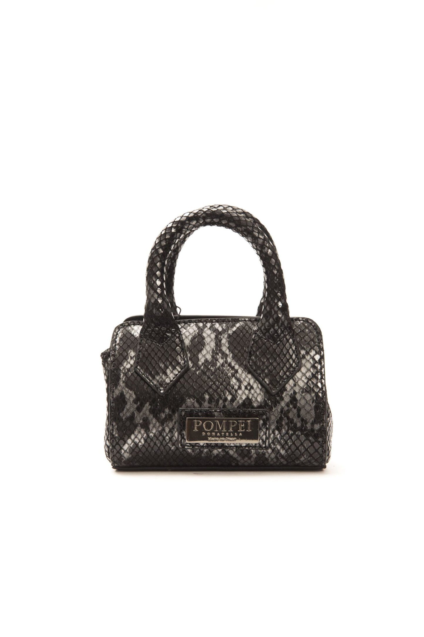 Pompeii Donatella Chic Mini-Tasche aus Leder mit Python-Print