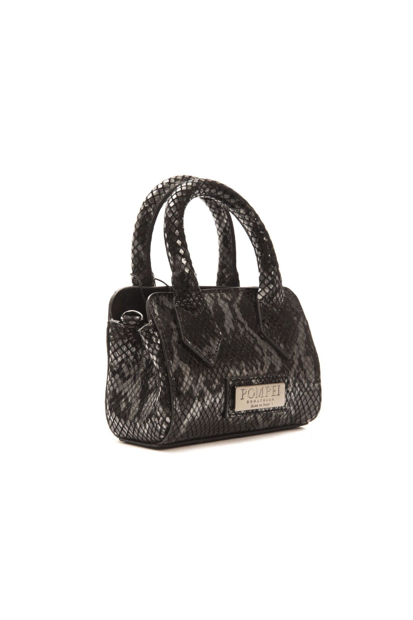 Pompeii Donatella Chic Mini-Tasche aus Leder mit Python-Print