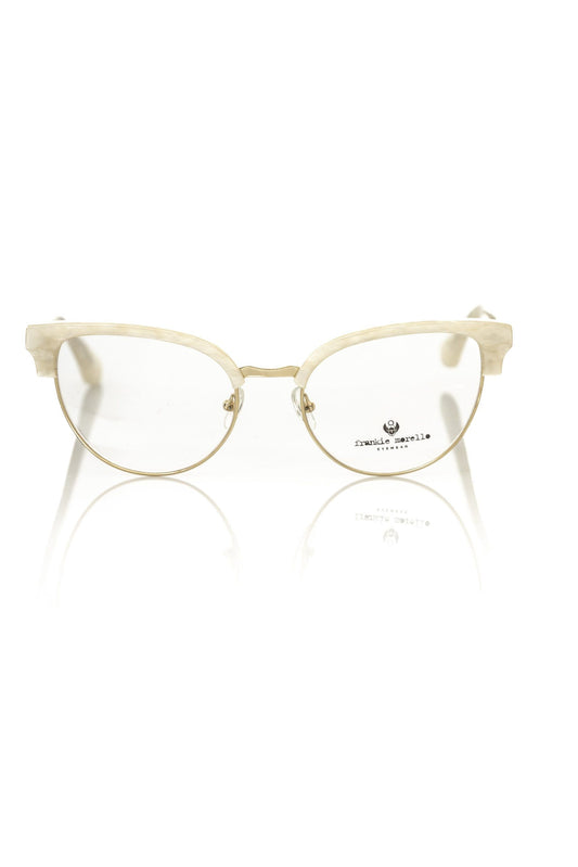 Frankie Morello White Metallic Fiber Frames