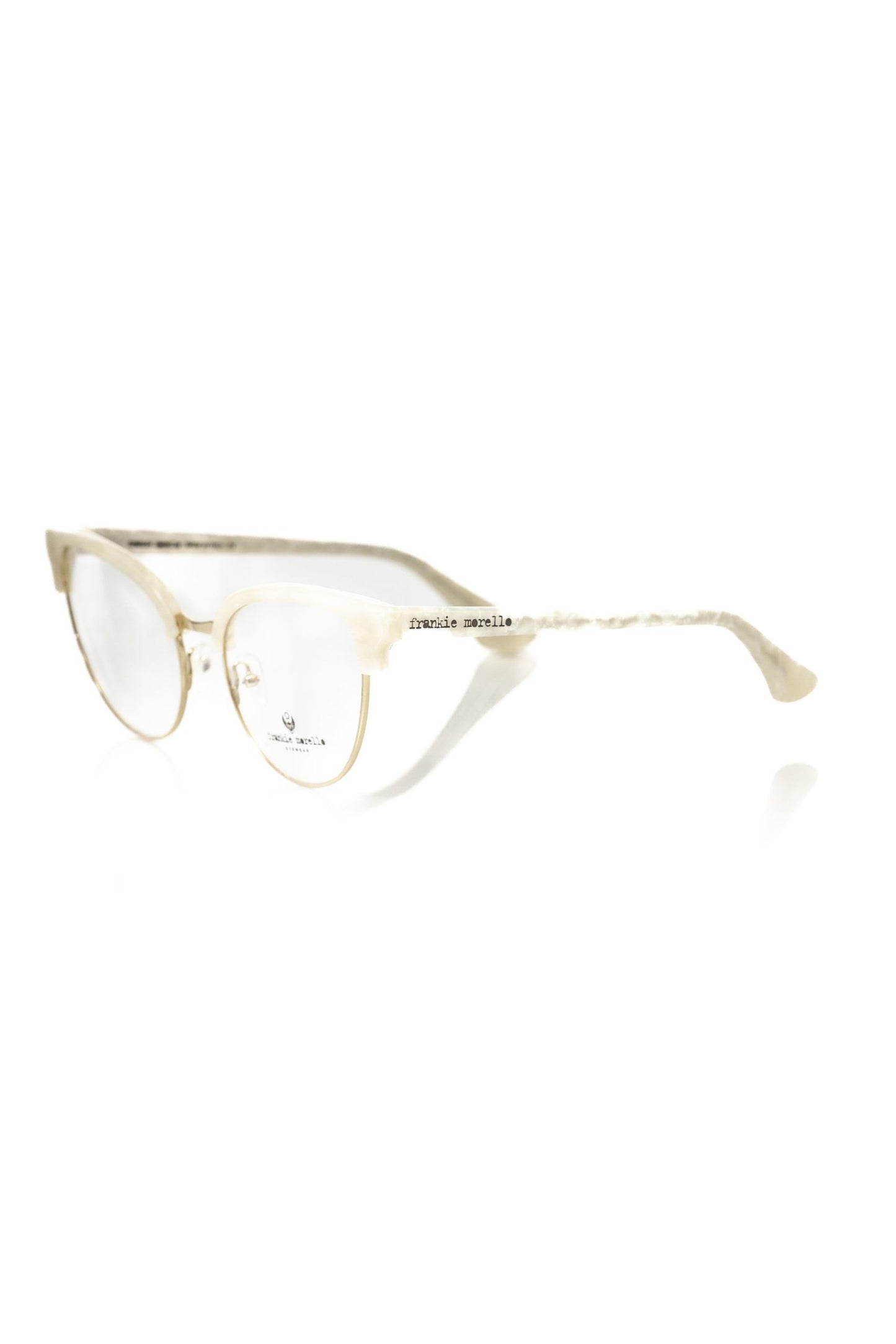 Frankie Morello White Metallic Fiber Frames