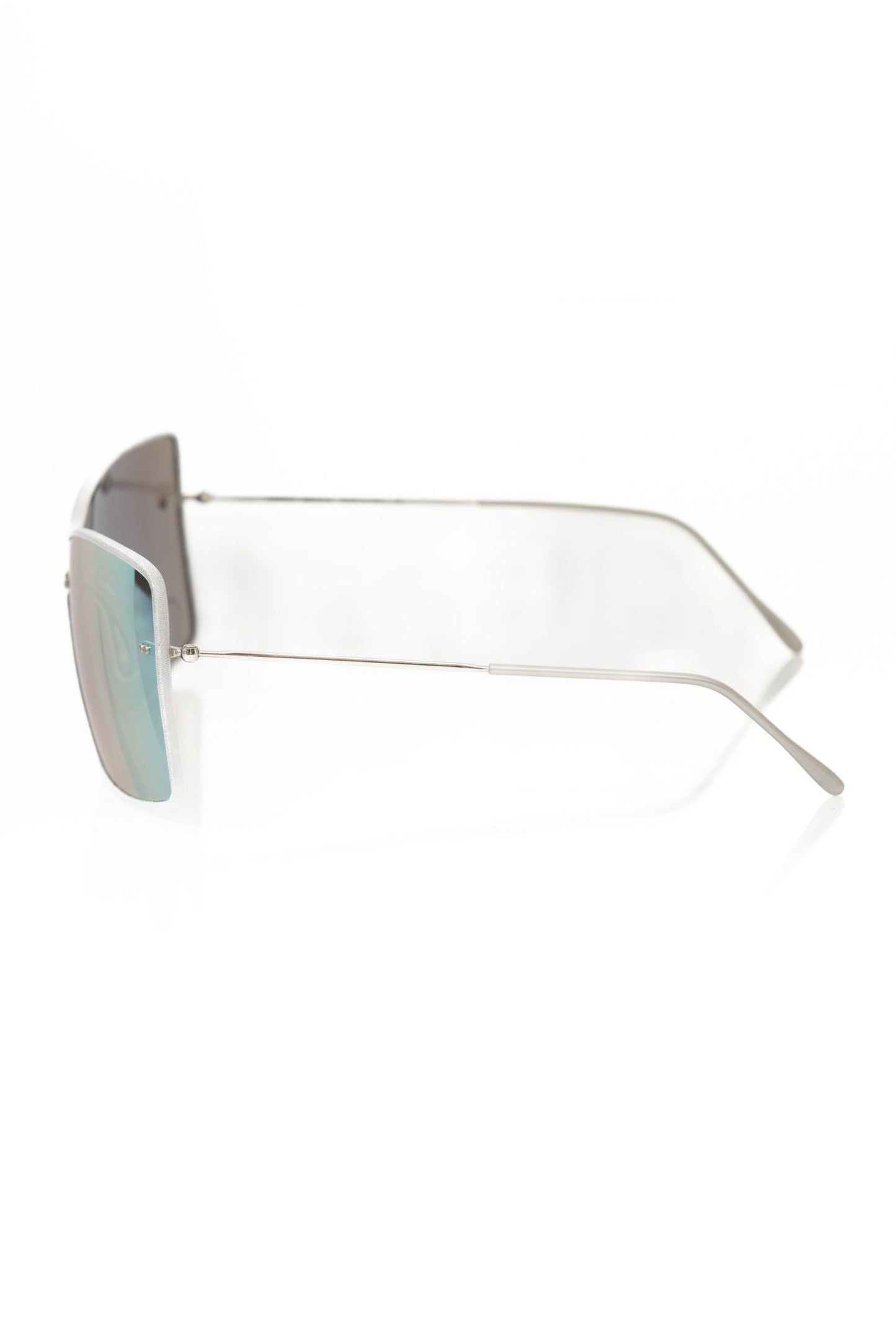 Frankie Morello Sleek Silver Shield Sonnenbrille