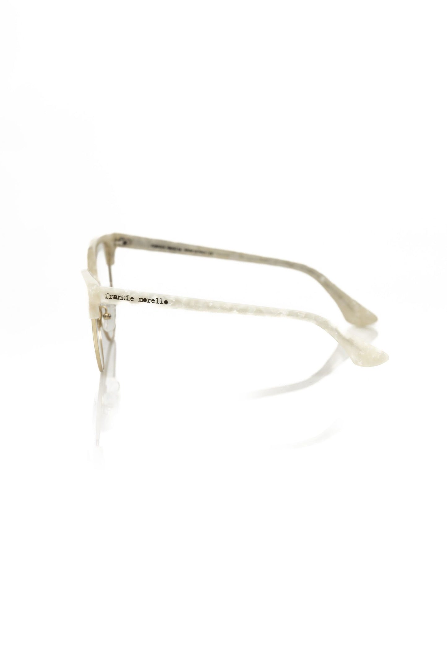 Frankie Morello White Metallic Fiber Frames