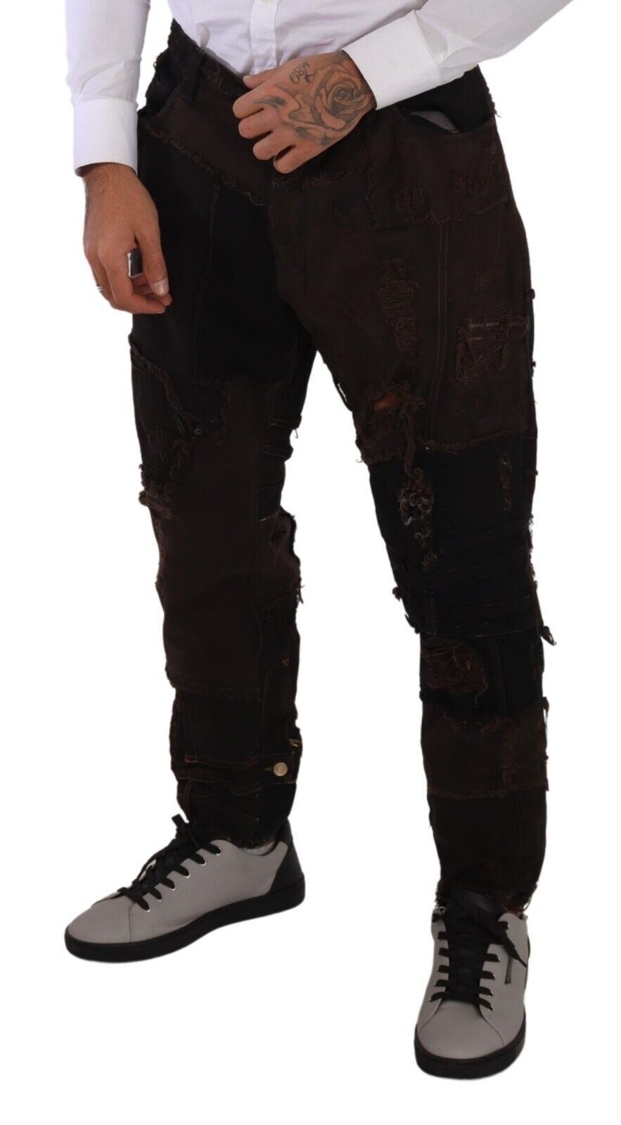 Dolce &amp; Gabbana – Elegante Distressed-Patchwork-Denim-Jeans