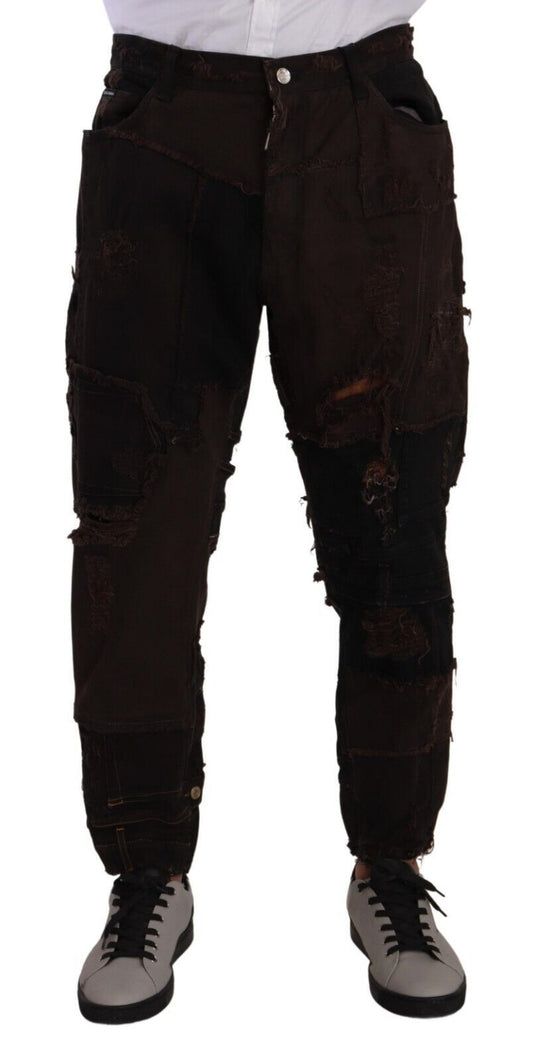 Dolce &amp; Gabbana – Elegante Distressed-Patchwork-Denim-Jeans