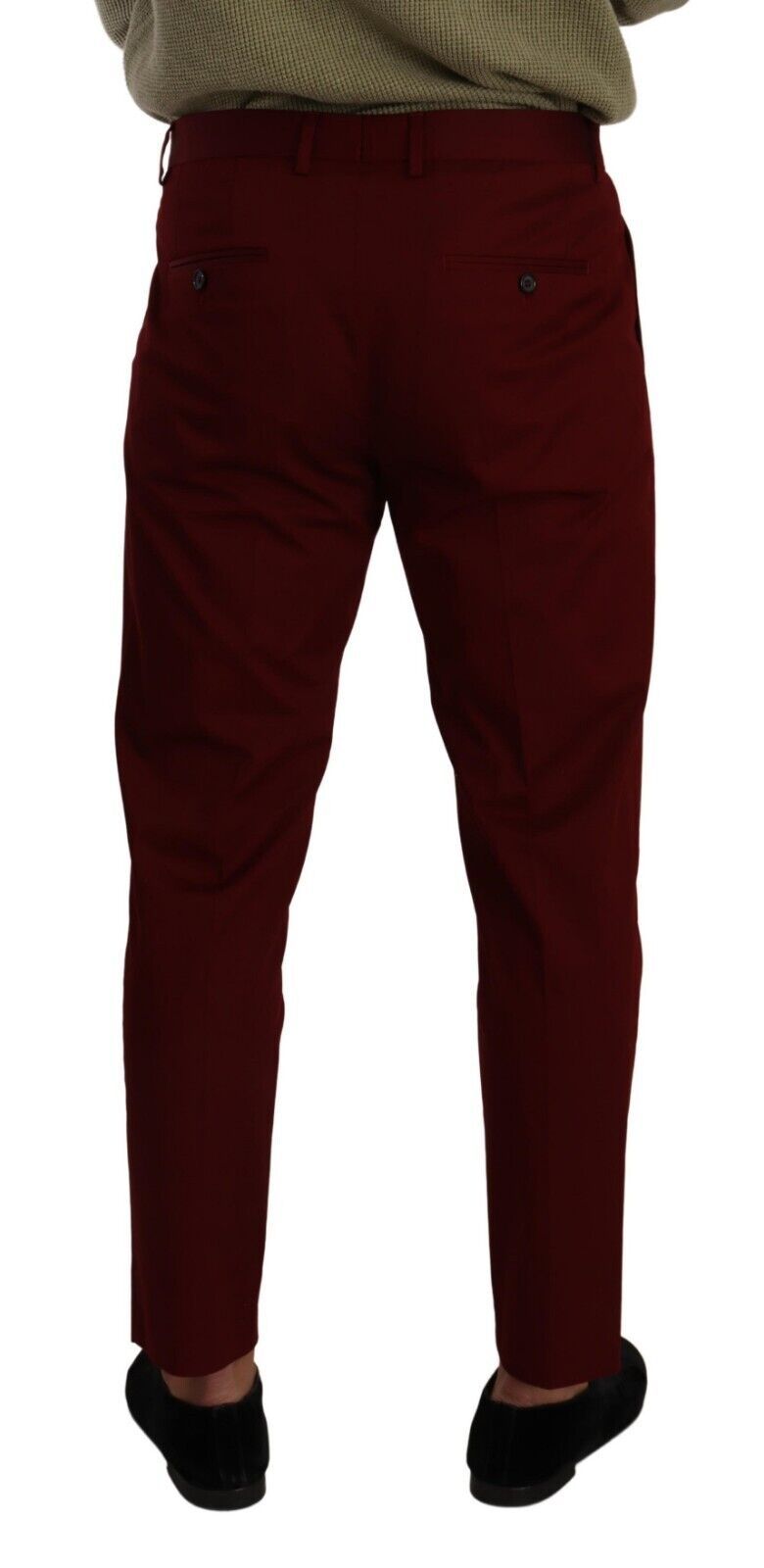 Dolce &amp; Gabbana Elegante dunkelrote Chinohose für Herren